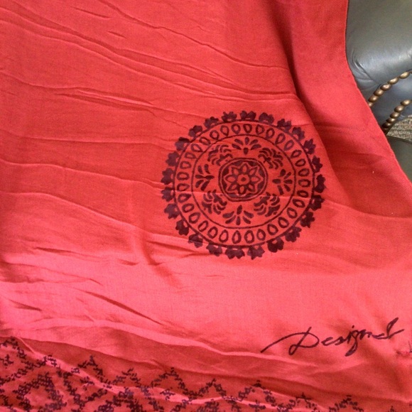 DESIGUAL FOULARD LARGE RECTANGULAR WOOL SCARF NWT - Picture 13 of 16